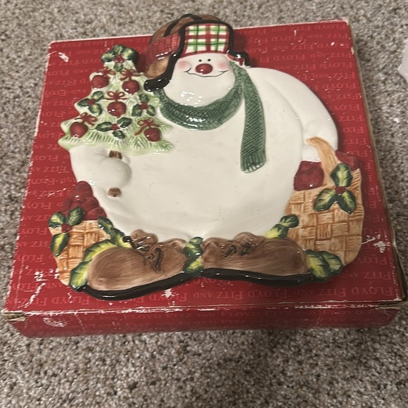 Fits & Floyd Vinrage Appletree Snowman, EUC, Orignal Packaging - Picture 4 of 6
